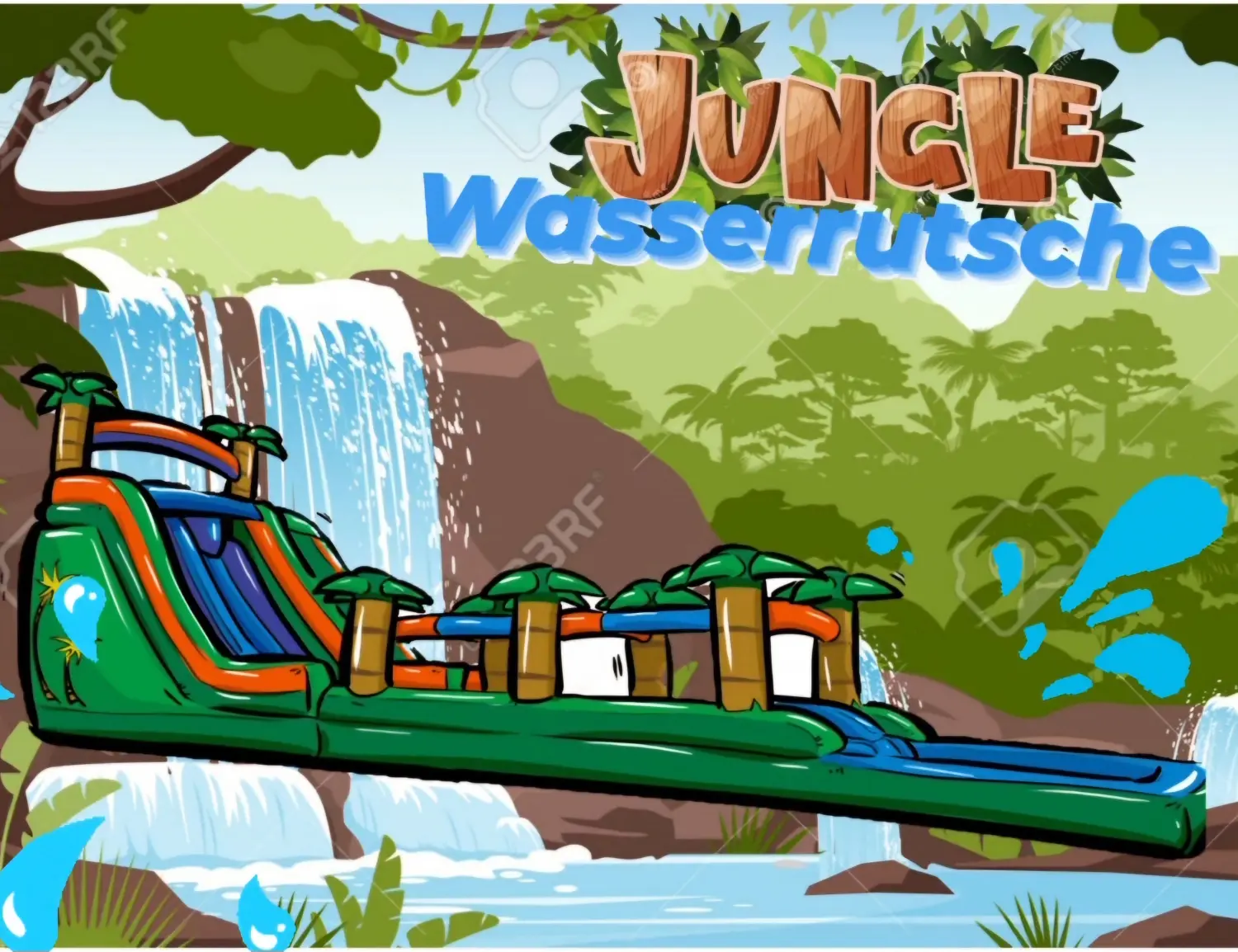 Elli-world funpark, Dschungel-Wasserrutsche Poster